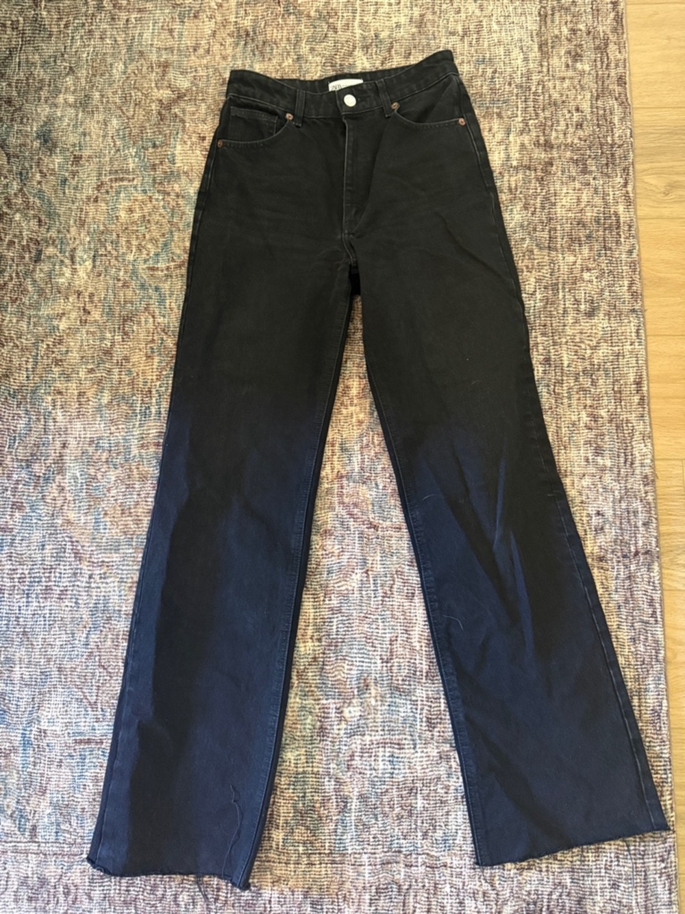 Women's Black Straight-Leg Jeans